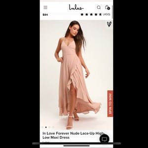 Lulus In Love Forever Nude Maxi Bridesmaid Dress